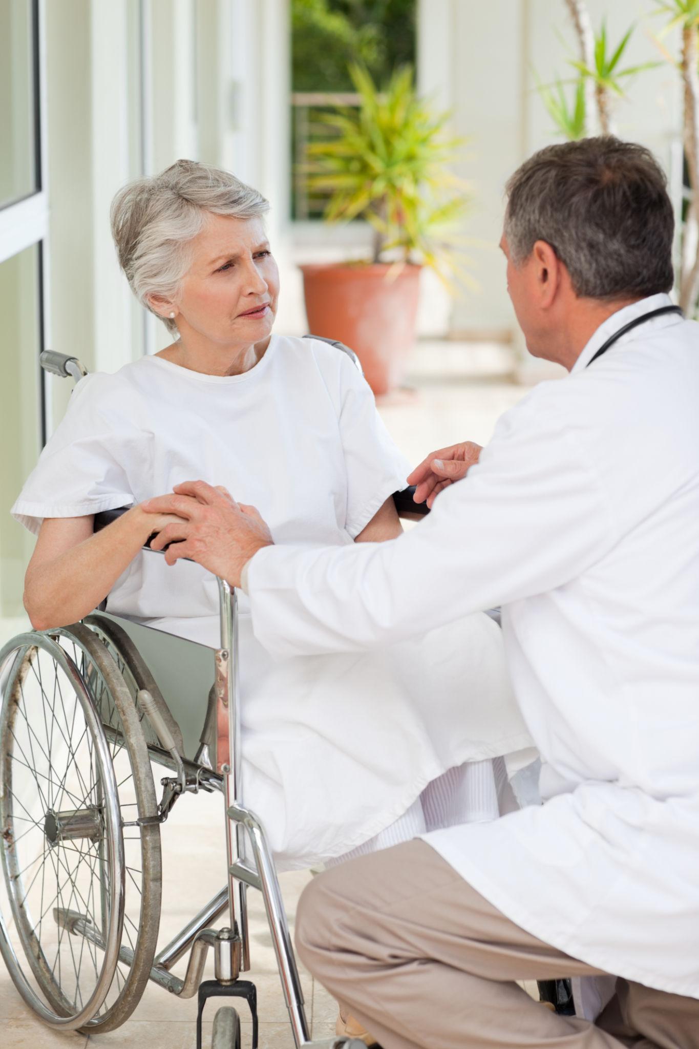 Caring frail care nurse